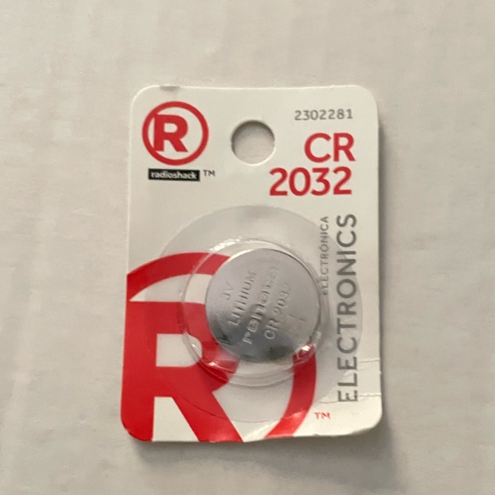 Two RadioShack CR2032 3V Lithium Coin Cell Battery, New